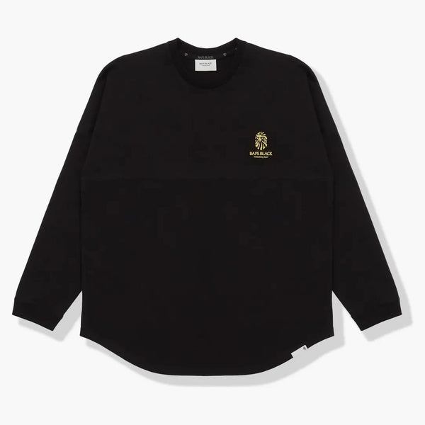 Bape Black Paisley Logo L/S Tea Black Yellow