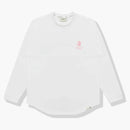 Bape Black Paisley Logo L/s Tee White Pink