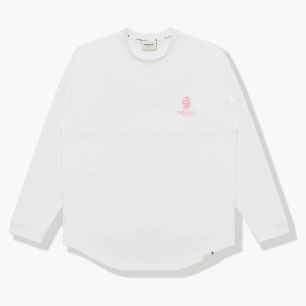 Bape Black Paisley Logo L/S TEE White Pink