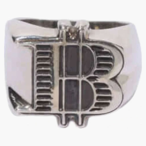 Bape B Logo Ring Silver