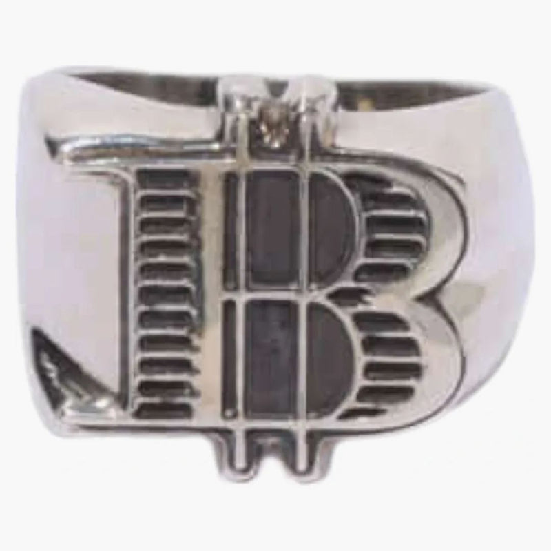 Bape B Logo Ring Silver