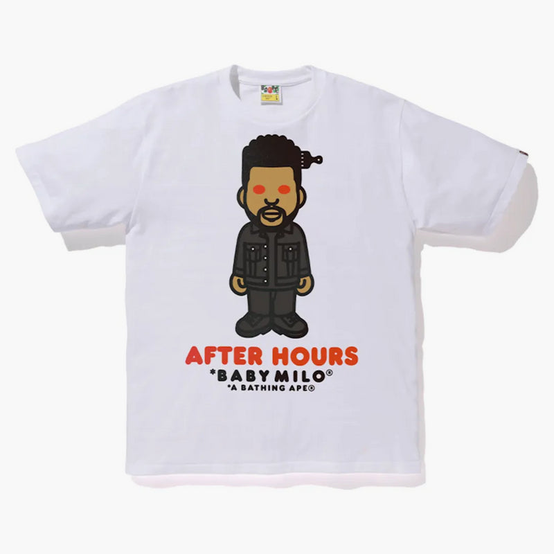 Bape Baby Milo después de horas Tee White