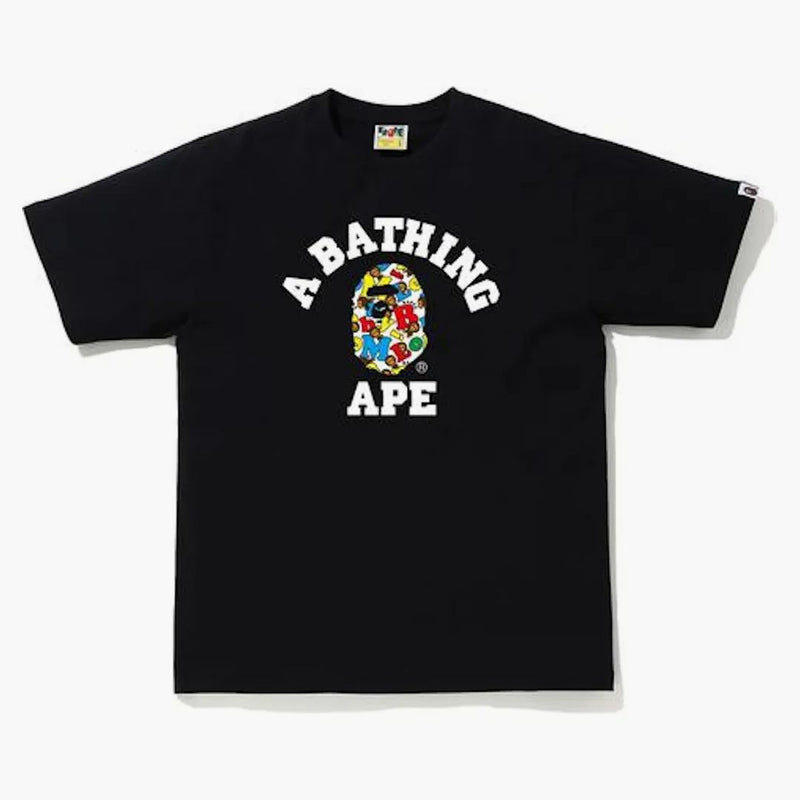 Bape Baby Milo Alphabet College Tea Black