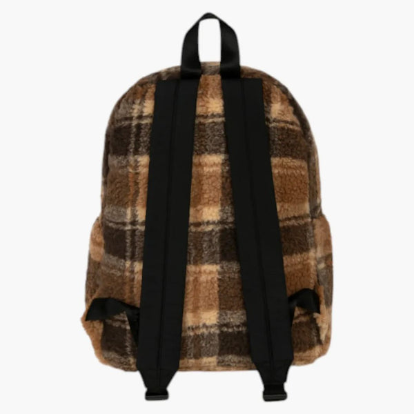 Bape Baby Milo Check Sherpa Medium Backpack Beige