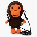 Bape Baby Milo Corduroy Plush Mobile Bag Brown