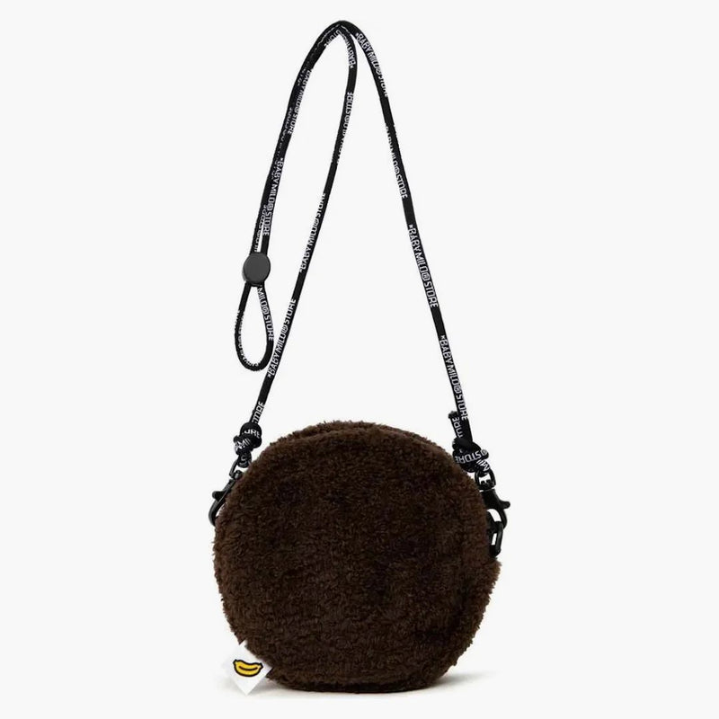 Bape Baby Milo Face Cross Bag Brown