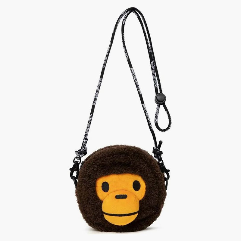 Bape Baby Milo Face Cross Bag Brown