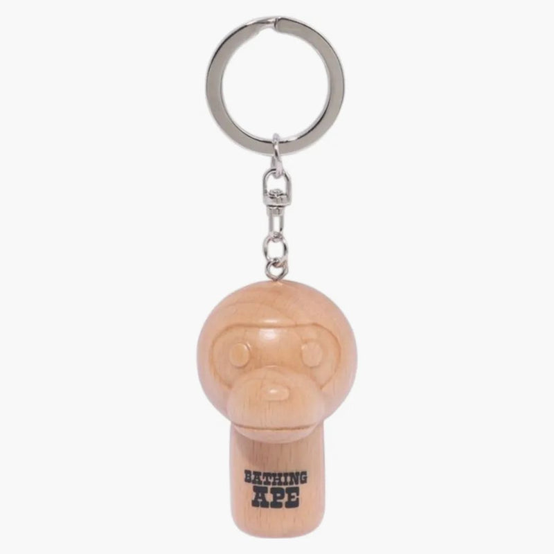 Bape Baby Milo Kokeshi Doll Keychain beige