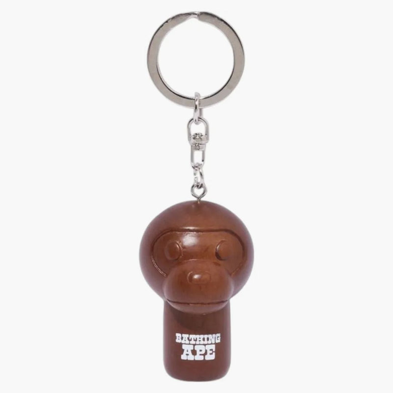 Bape Baby Milo Kokeshi Doll Keychain Brown