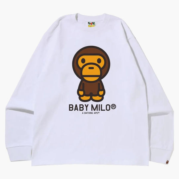 Bape Baby Milo L/S Tea (SS22) White