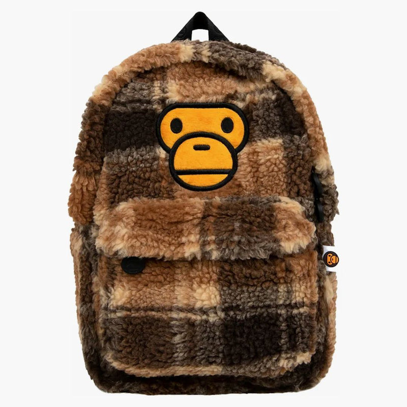 Bape Baby Milo Mini Fur Check Backpack Multicolor