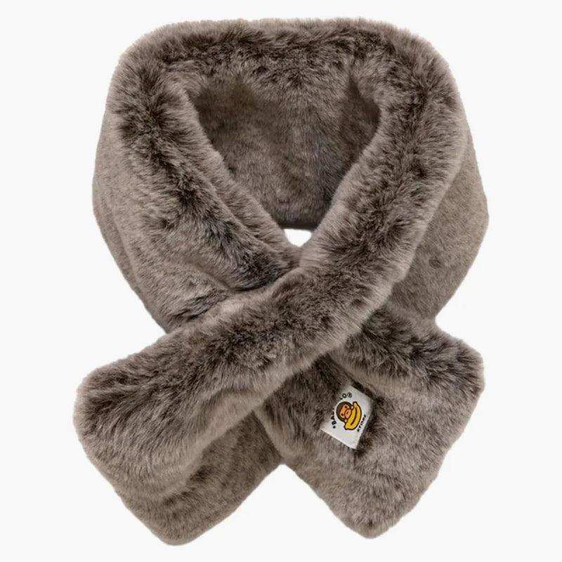 BAPE Baby Milo Plush Doll Faux para bufanda marrón