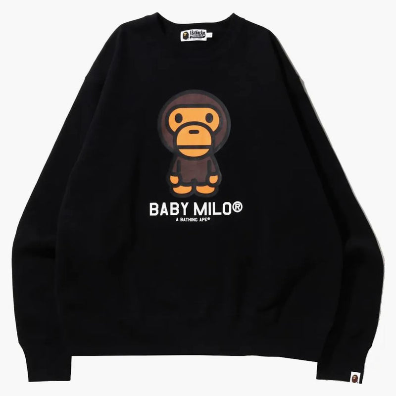 Bape Baby Milo Relaxed Fit Crewneck Black