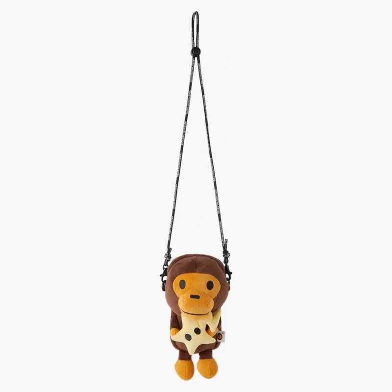 Bape Baby Milo Sta Plush Mobile Phone Pouch Brown
