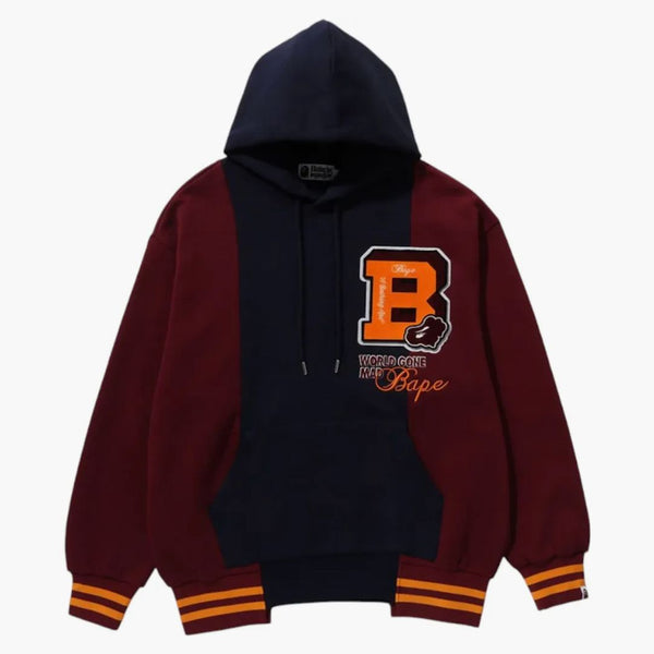 Bape odznaky blokující svetr sběr mikiny námořnictva