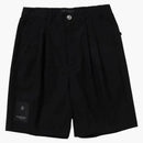Bape Bape Black Paisley Leather Trimmed Worker Shorts Black