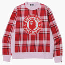 Bape Bape Check Gift Busy Works Crewneck Red