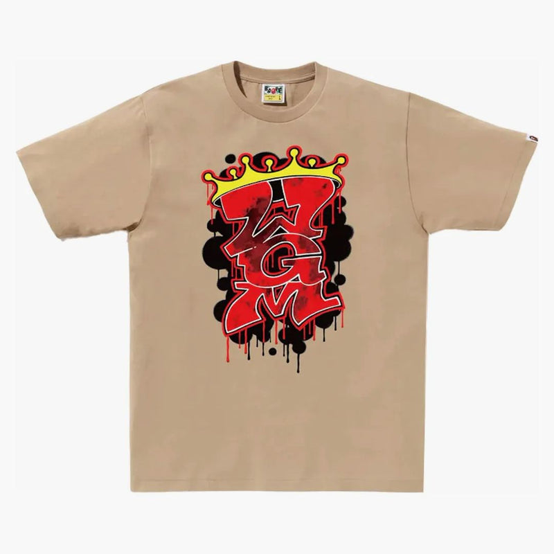 Bape Bape Graffiti Wgm Tee Beige