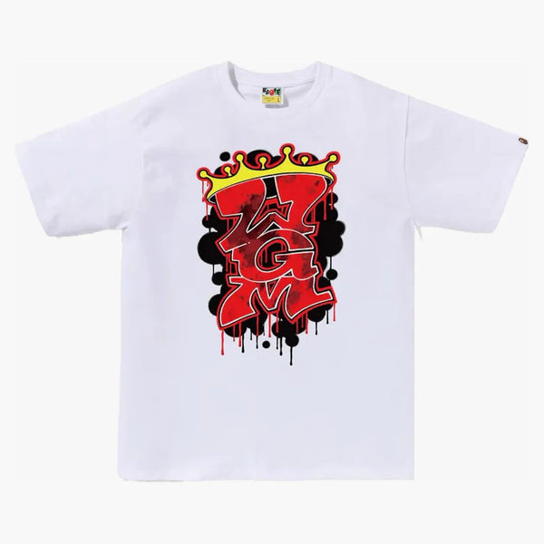 Bape Bape Graffiti Wgm Tee White