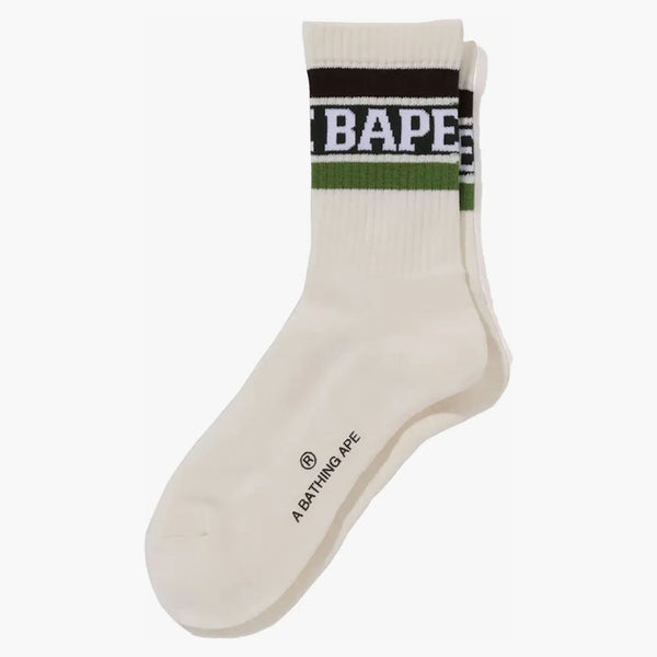 BAPE BAPE LINE SOCKS (SS24) VERDE
