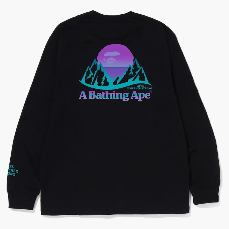 Bape Bape Mountain L/S Tea (FW22) Black