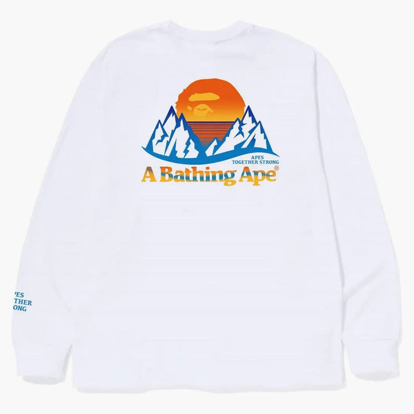 BAPE BAPE MOUNTAIN L/S TEA (FW22) BIANCO