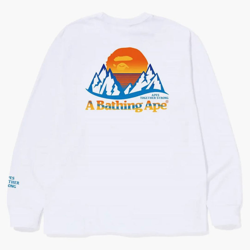 Bape Bape Mountain L/S Tea (FW22) White