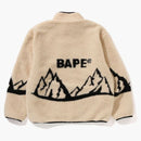 Bape Bape Mountain Relaxed Fit Boa Jacket Beige