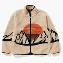 Bape Bape Mountain Relaxed Fit Boa Jacket Beige