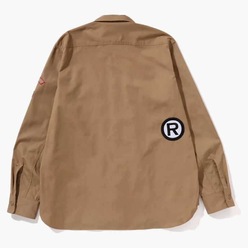 Bape Bape Relaxed Fit Boyscout Shirt Beige