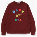 Bape Bape Sta Crewneck Sweatshirt (fw22) Burgundy