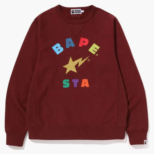 Bape Bape Sta Crewneck Sweatshirt (FW22) Burgundy