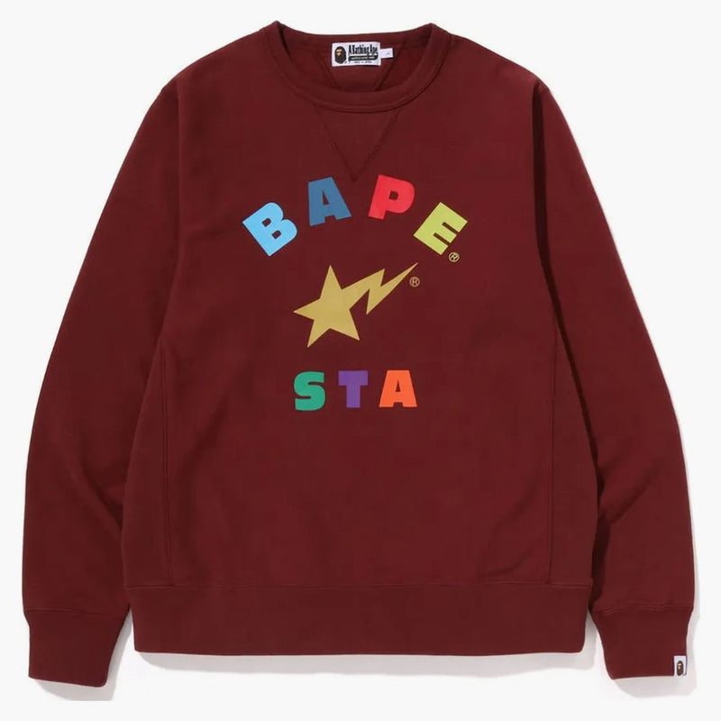 Bape Bape Sta Crewneck Sweatshirt (FW22) Burgundy