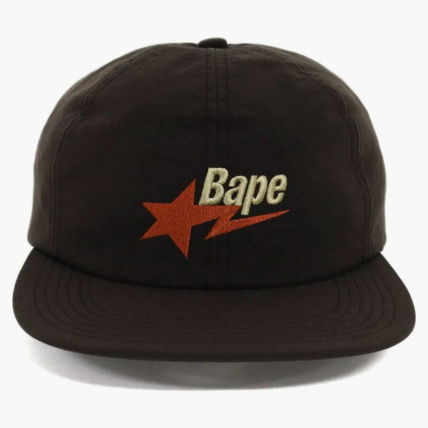 Bape Bape Sta Logo Nylon Cap Brown