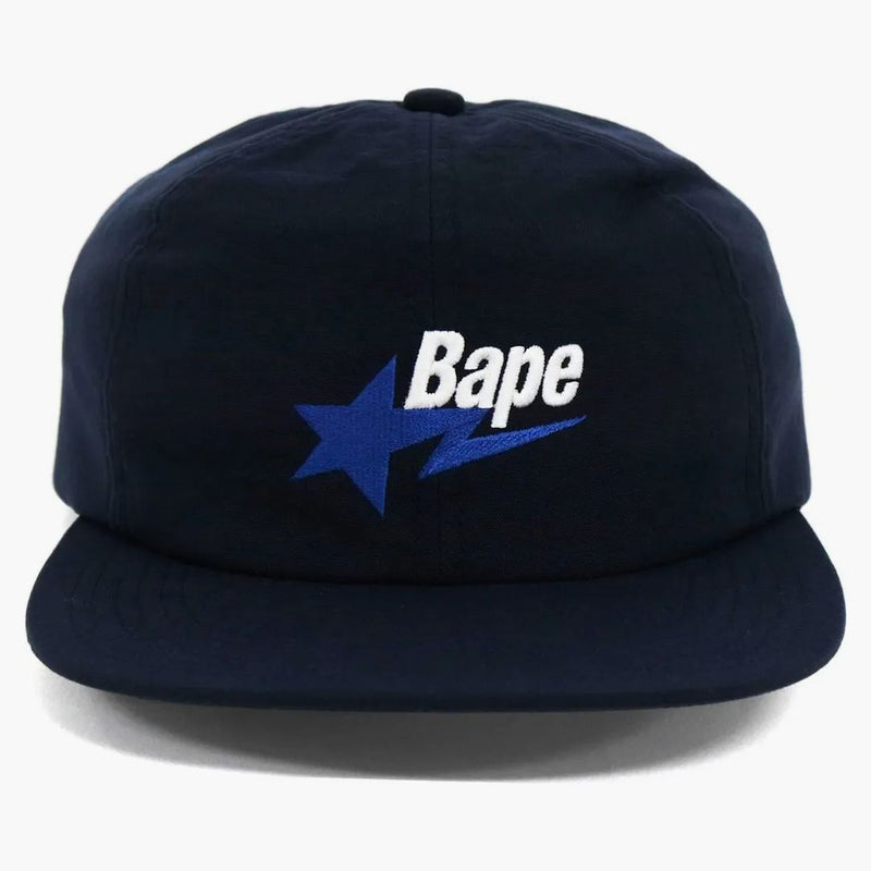Bape Bape Sta Logo Nylon Cap Navy