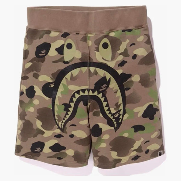 Bape Bape X undefeated Camo Shark Sweat Shorts Green