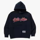 Bape Baseball Logo Relaxed Fit Pullover Hoodie Navy