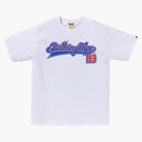 Bape baseball logo tea white/blue