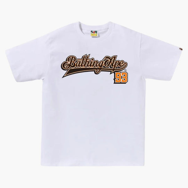 Bape Baseball Logo Tee White/orange