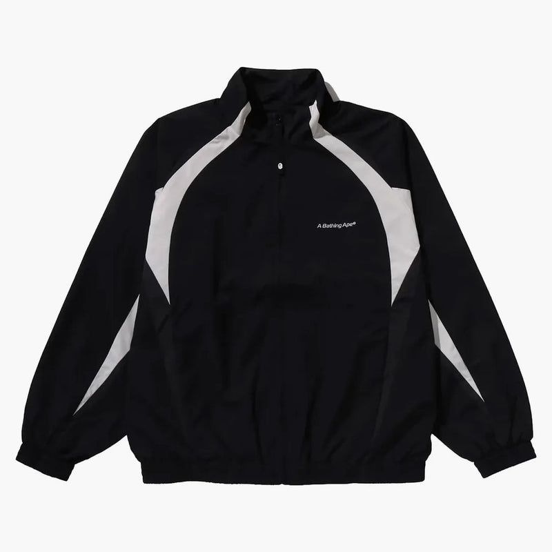 BAPE BLAW THE APE Logo Nylon Track Jacket Black