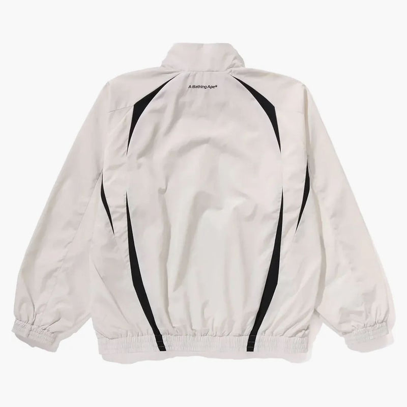 Bape Bathing Ape Logo Nylon Track Jacket Ivory