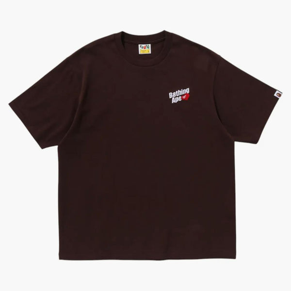 Logo Bape Bathing Ape Relaxed Fit Tee Brown