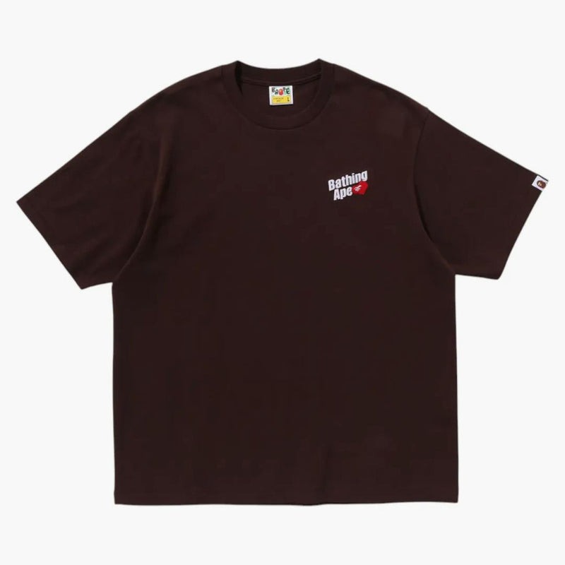 Logo Bape Bathing Ape Relaxed Fit Tee Brown