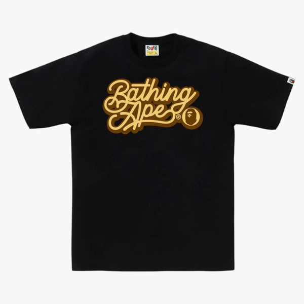 Bape Bathing Ape Script Logo Tee Black/brown