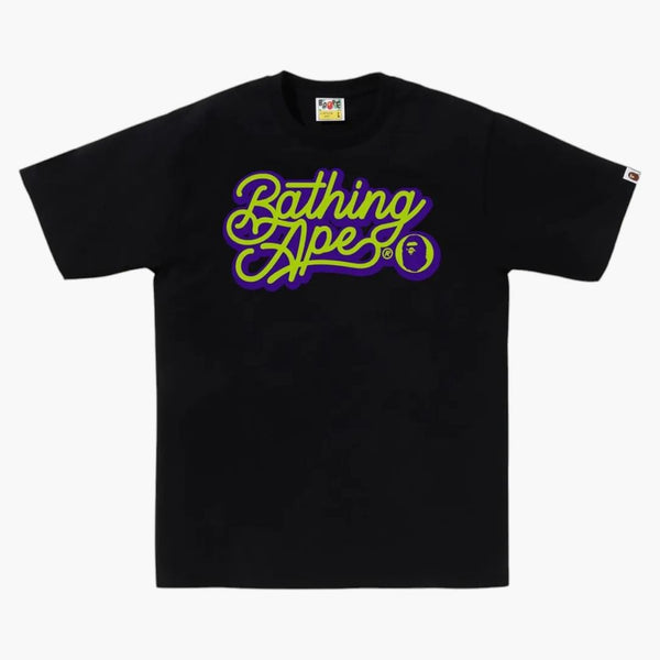 Bape Bathing Ape Script Logo Tee Black/green