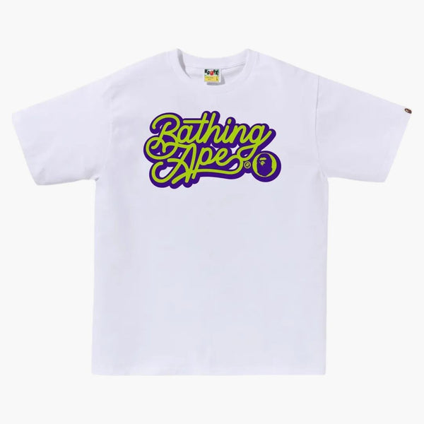 Bape Bathing Ape Script Logo Tee White/green