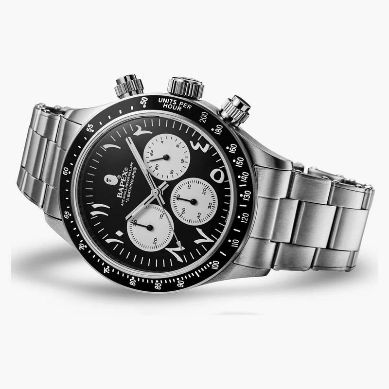Bape Bathing Ape Type 4 Bapex Watch Silver/black