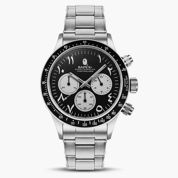 Bape Bathing Ape Type 4 Bapex Watch Silver/black