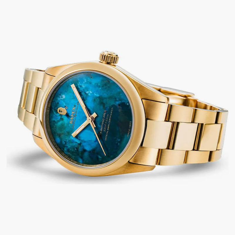 Bape Bathing Ape Type 7 Bapex Watch Gold/blue