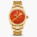 BAPE BATHING APE Type 7 Bapex Watch Gold/Orange